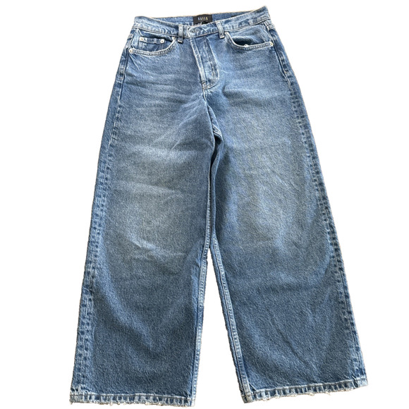 Rails The Getty Crop High Rise Wide-Leg Ankle Jeans Size 29 Blue Denim - Picture 1 of 12